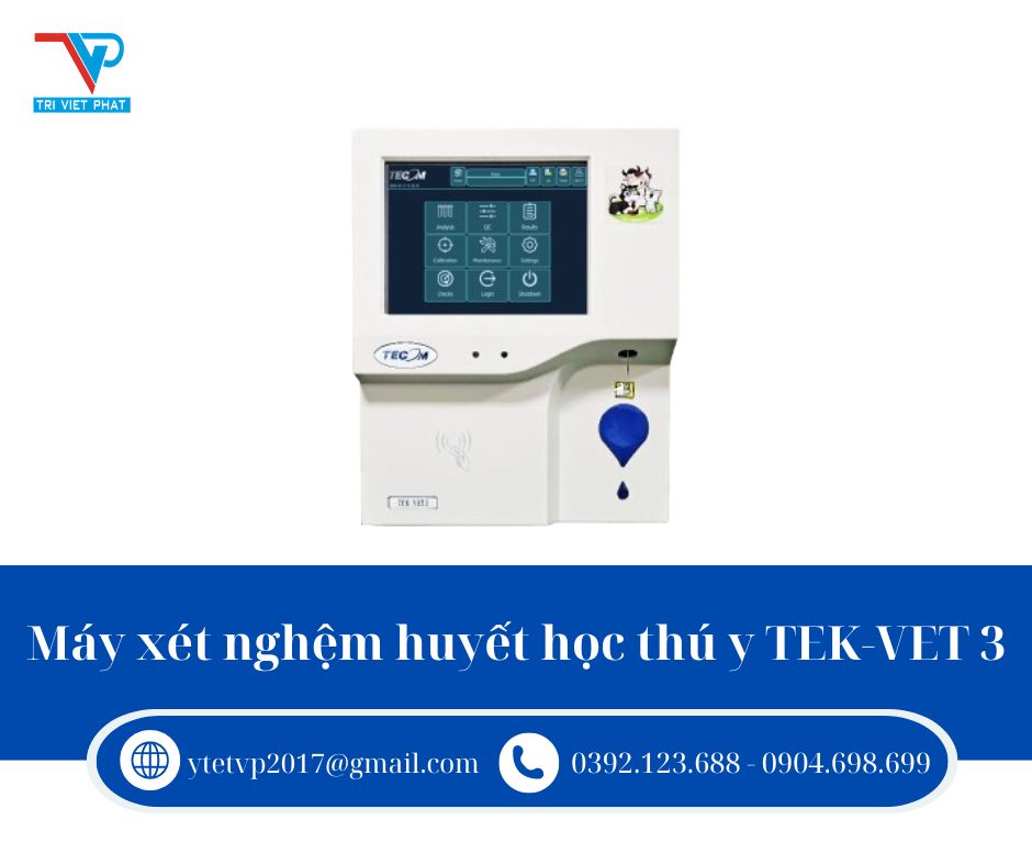 Máy xét nghiệm huyết học thú y TEK-VET3